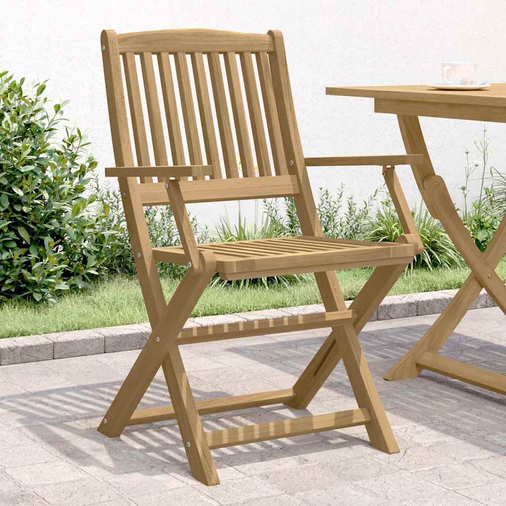 Cadeiras jardim dobráveis 4 pcs 54x61x88 cm acácia maciça