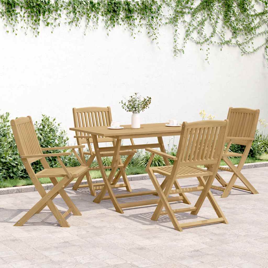 Cadeiras jardim dobráveis 4 pcs 54x61x88 cm acácia maciça