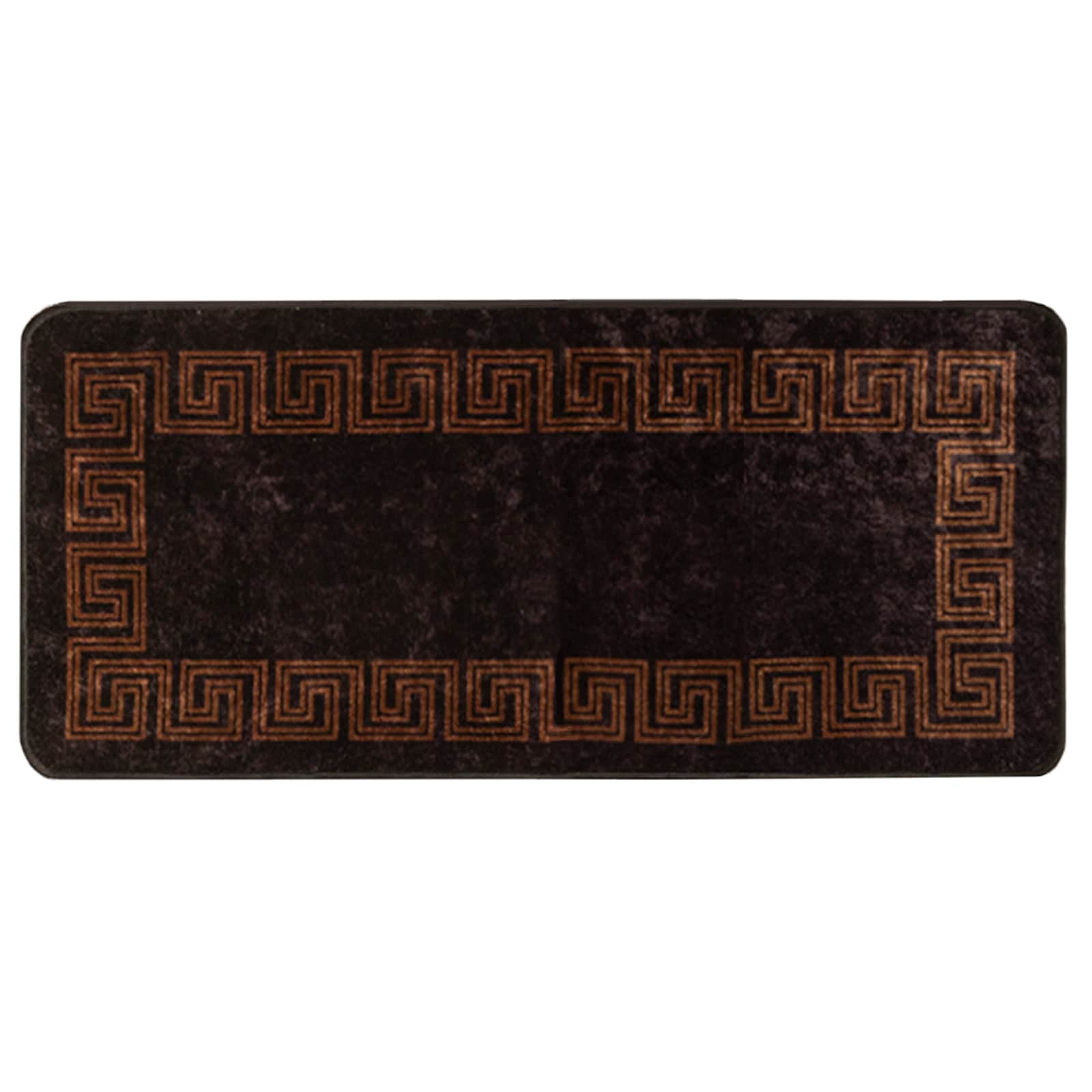 Passadeira marsa preto 100 x 200 cm poliéster e PVC