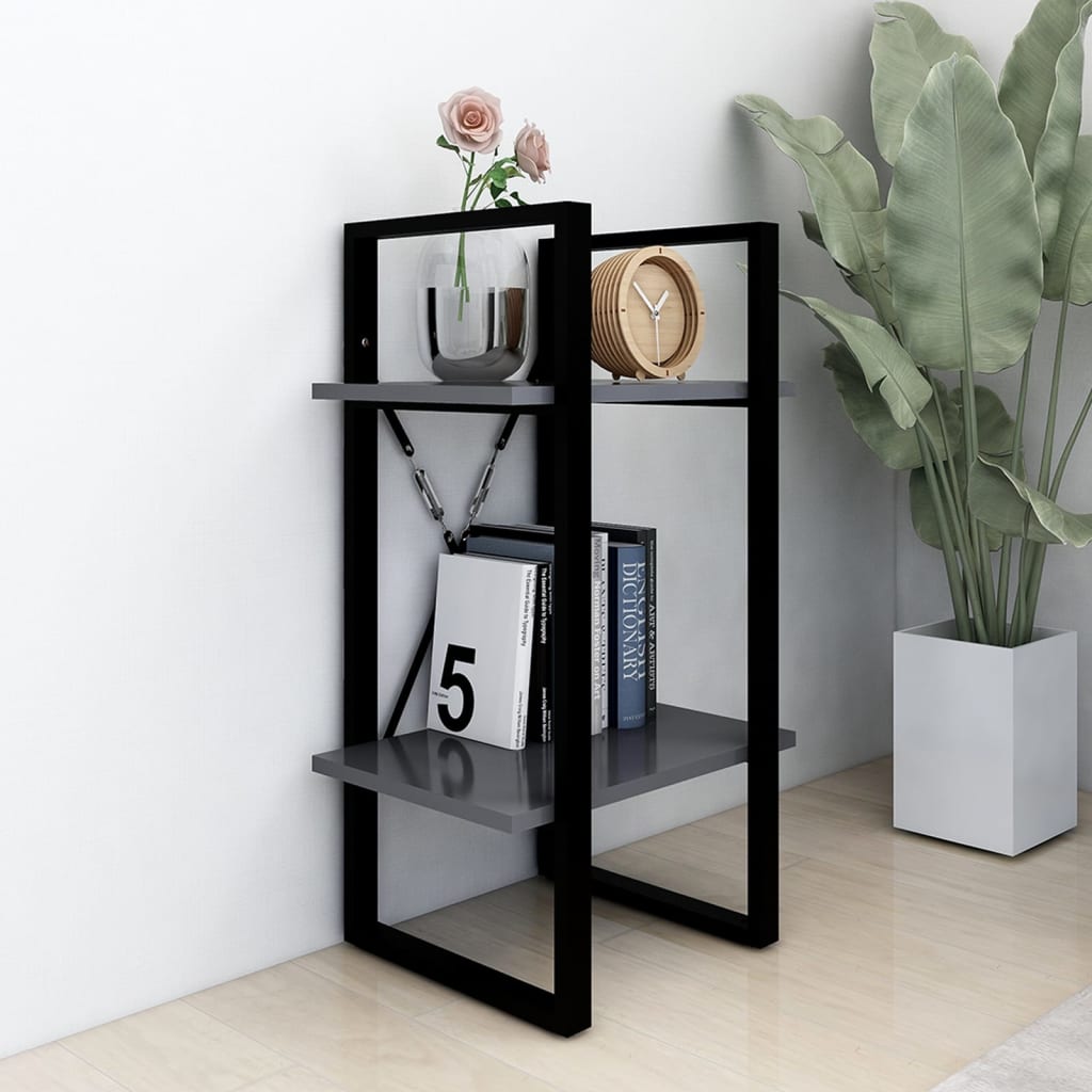 Estante com 2 prateleiras 40x30x70 cm derivados madeira cinza
