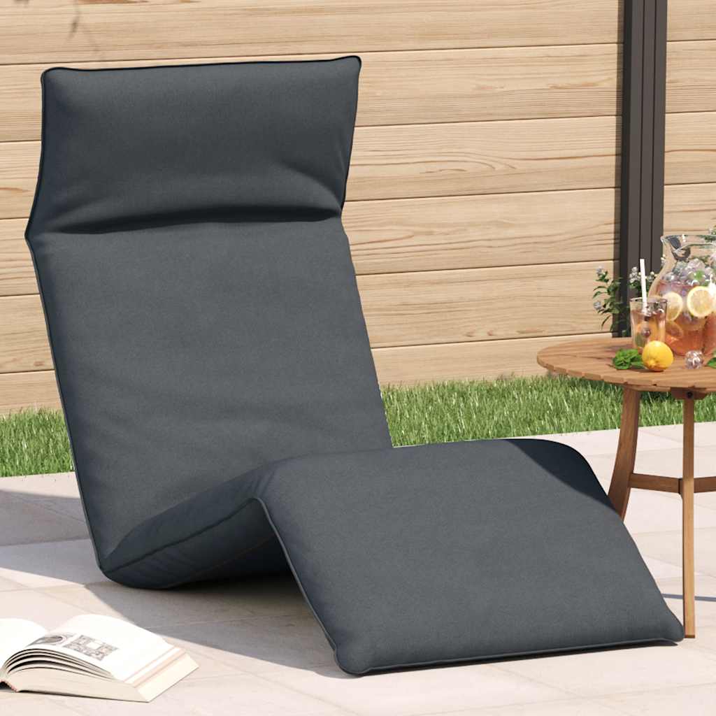 Espreguiçadeira dobrável 175x54x8,5 cm tecido oxford antracite