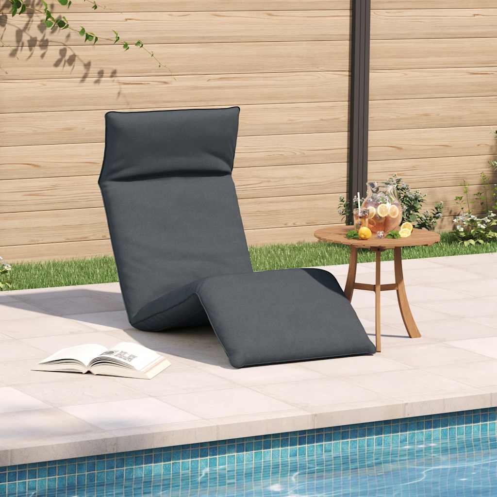 Espreguiçadeira dobrável 175x54x8,5 cm tecido oxford antracite