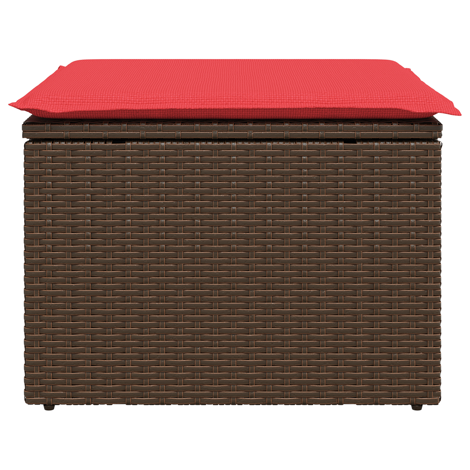 Banco de jardim com almofada marrom 55x55x37 cm vime sintético