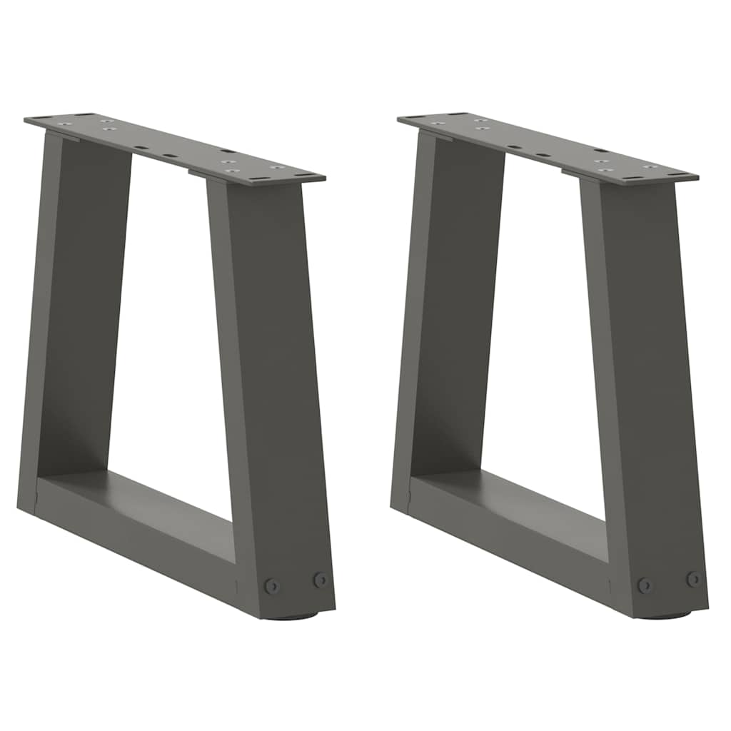 Pés para mesa de centro em v, 2 peças, antracite, 40x(30-31,3) cm, aço