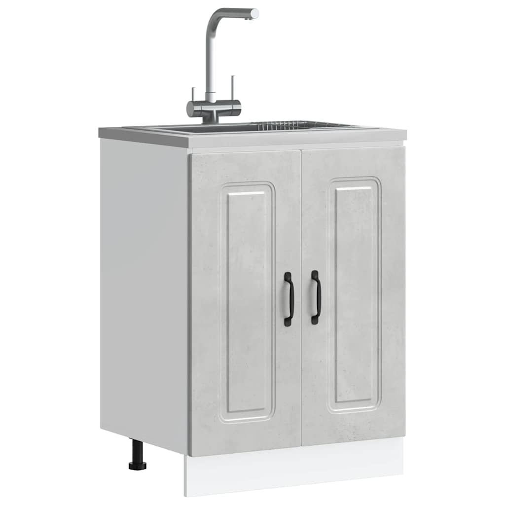 Armário baixo lavatório kalmar 60x46x81,5 cm cinzento betão