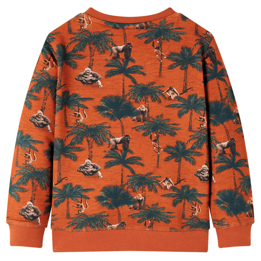 Sweatshirt para criança cor ferrugem-claro 128