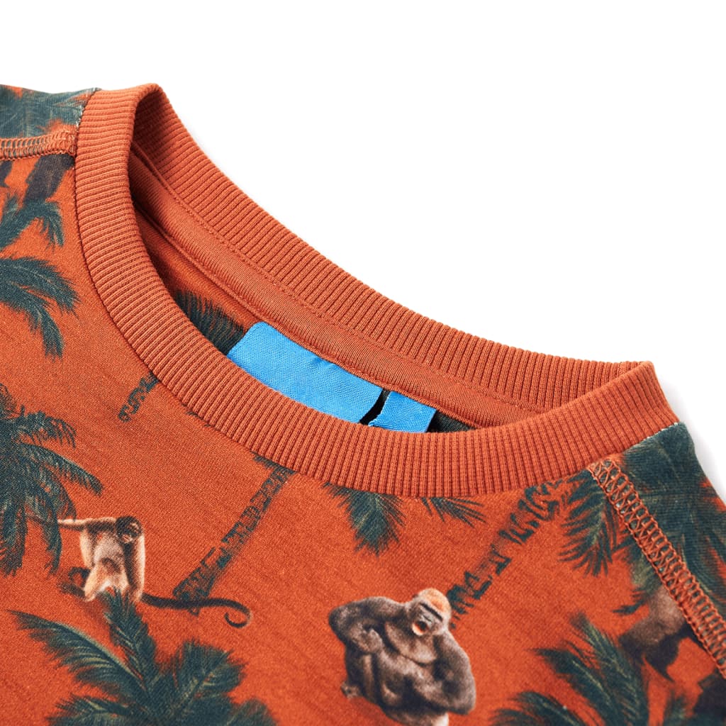 Sweatshirt para criança cor ferrugem-claro 128