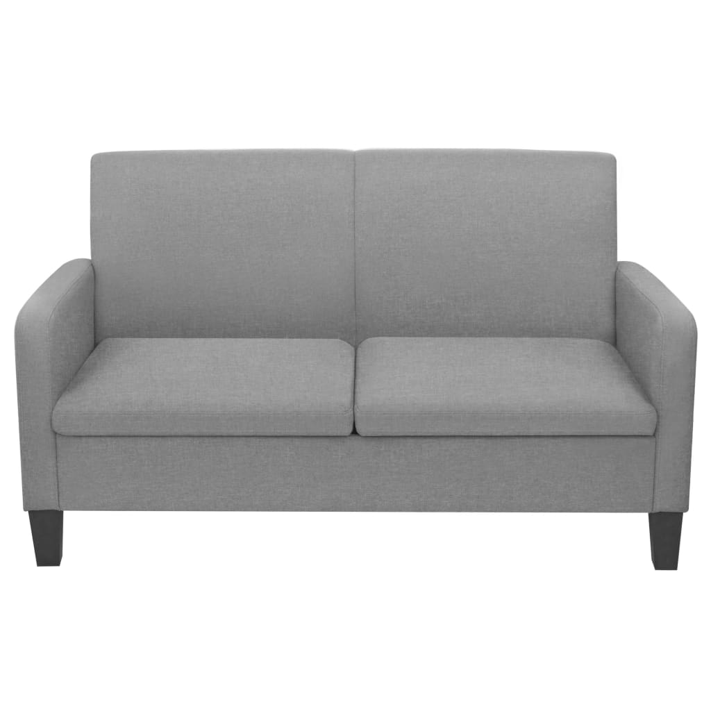 Sofá de 2 lugares 135x65x76 cm cinzento claro