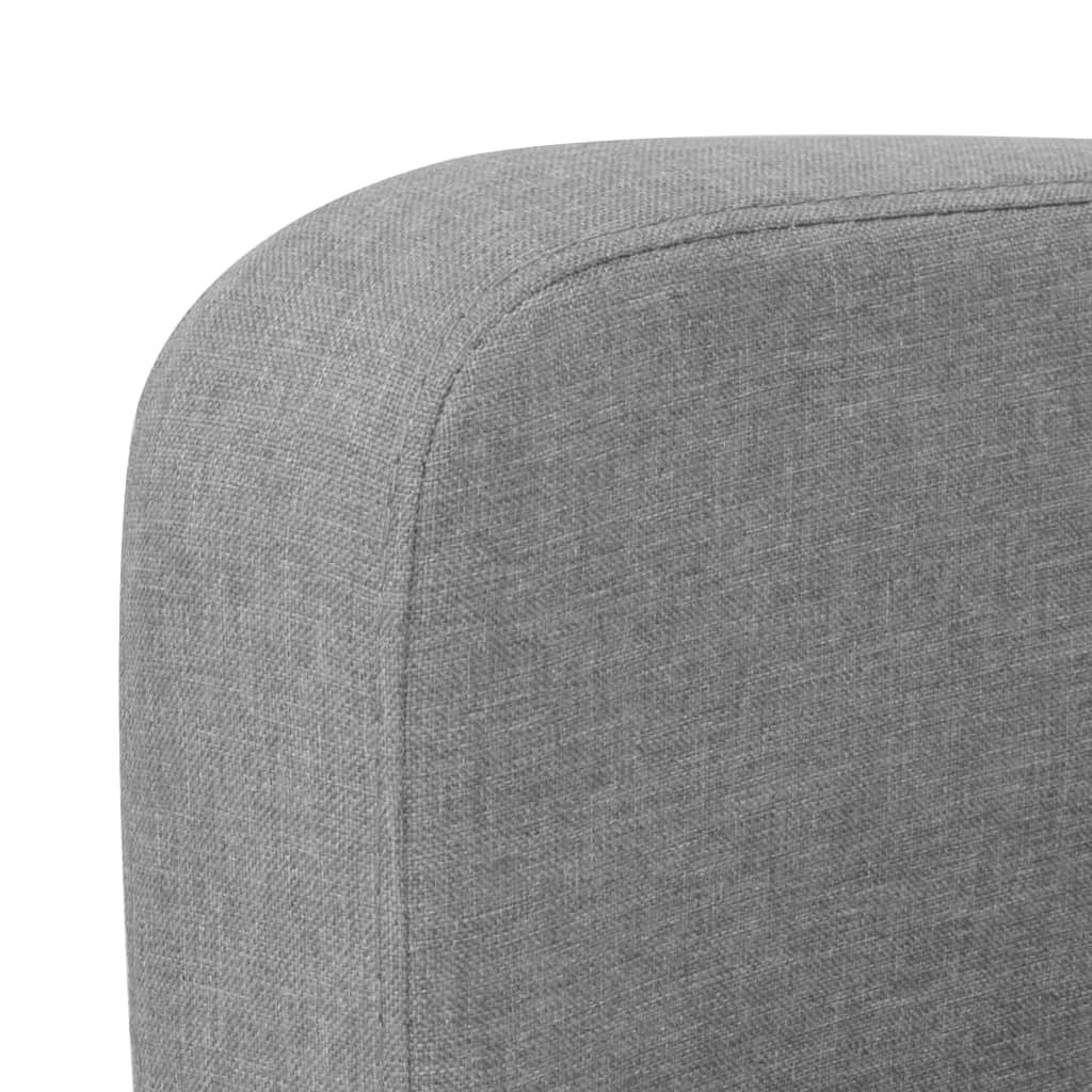 Sofá de 2 lugares 135x65x76 cm cinzento claro