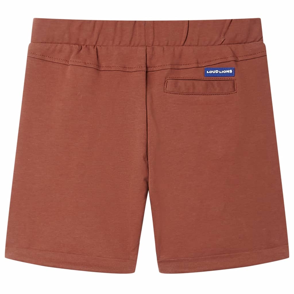 Calções de criança com cordão castanho 128