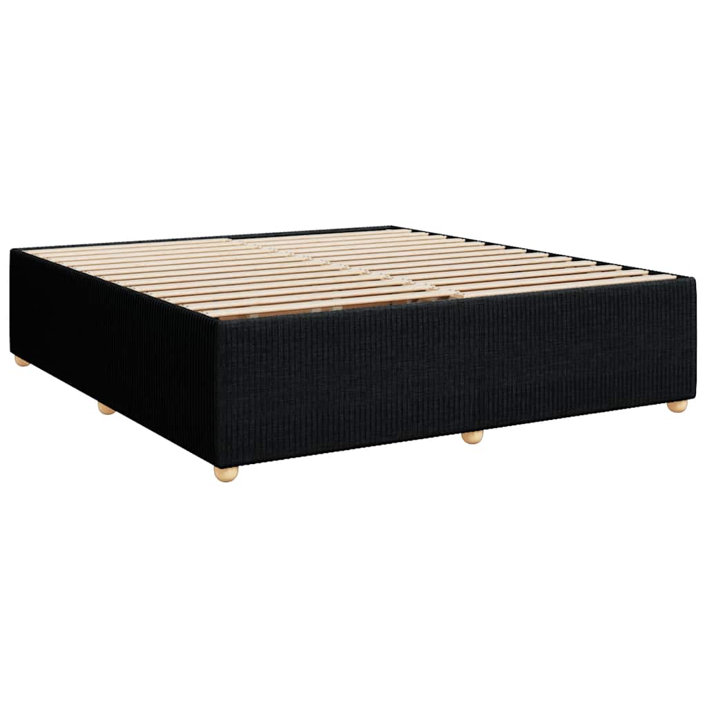 Estrutura de cama sem colchão 180x200 cm tecido preto