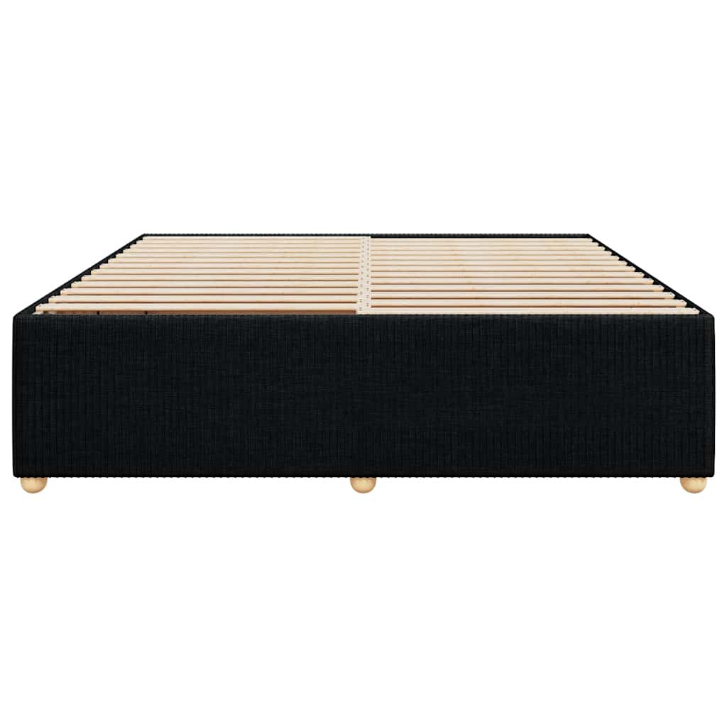 Estrutura de cama sem colchão 180x200 cm tecido preto