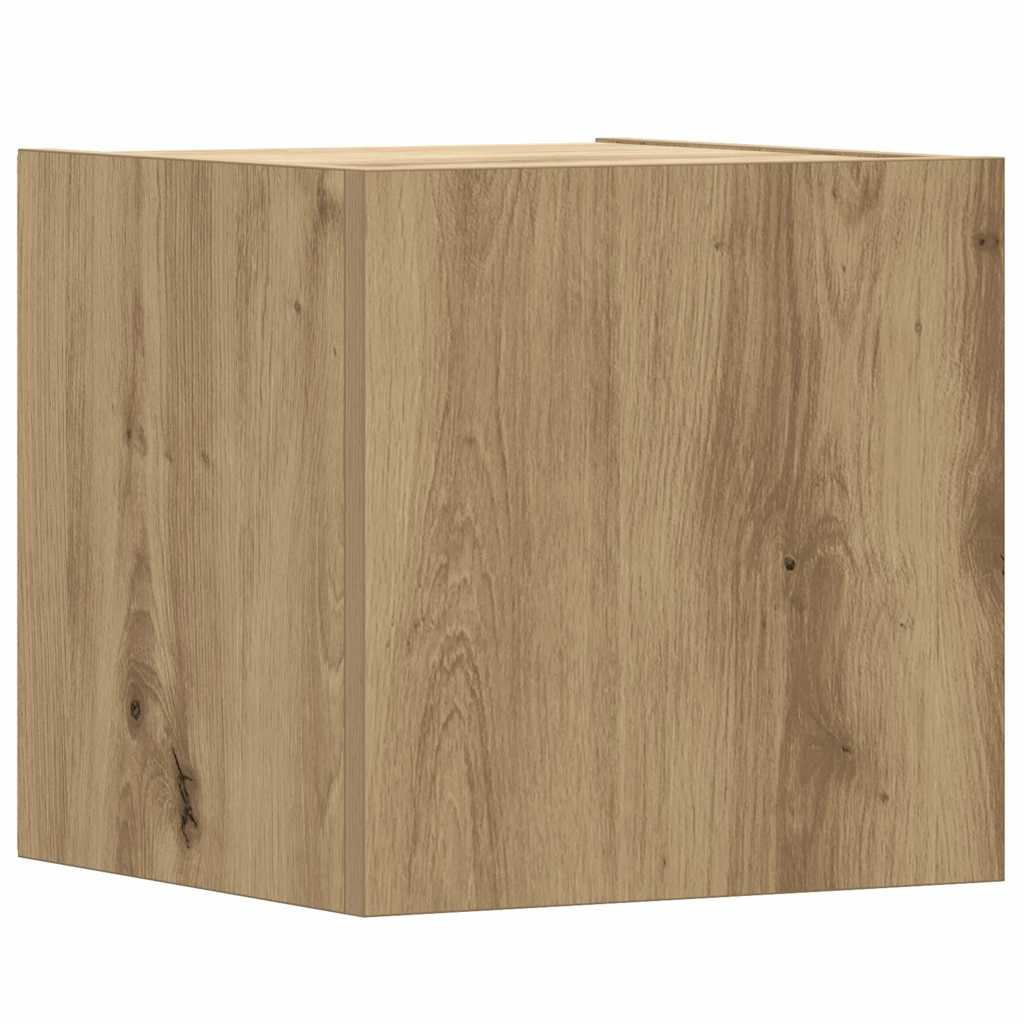Conjunto de armário TV parede 6 pcs madeira carvalho artisiano