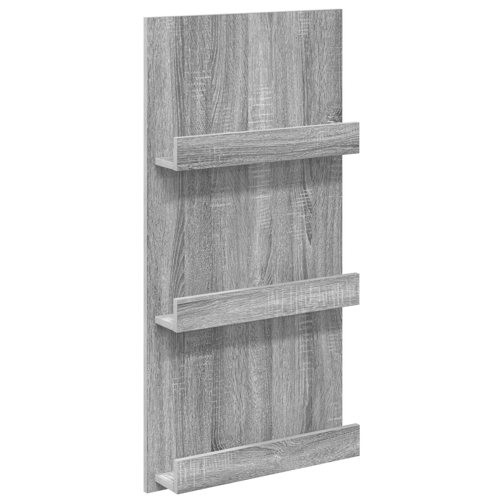 Estante de revistas cinza sonoma 51 x 11 x 102 cm