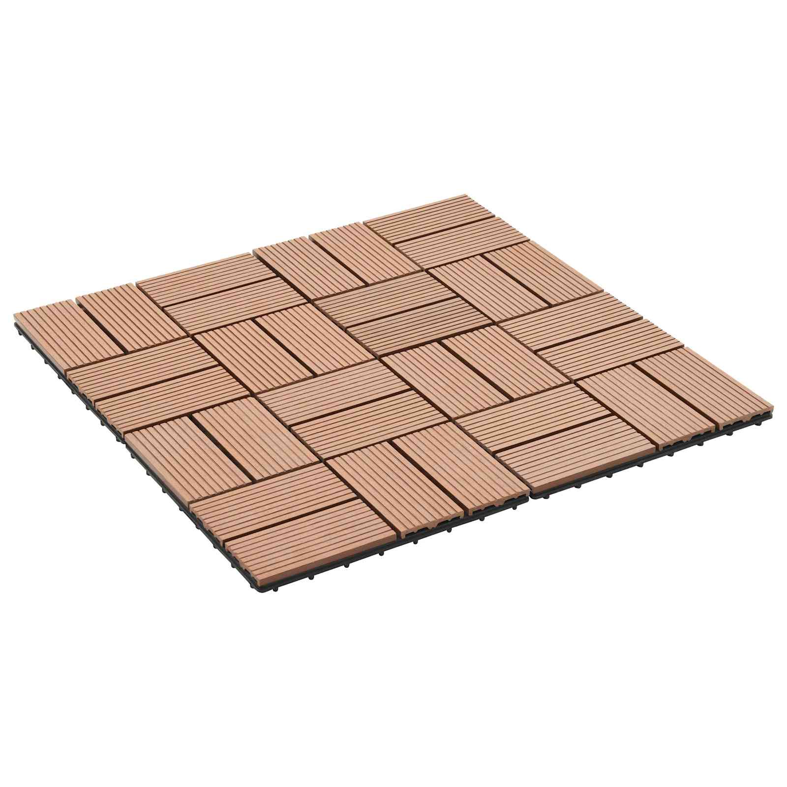 Telha de deck 11 unid. castanho 30 x 30 cm wpc