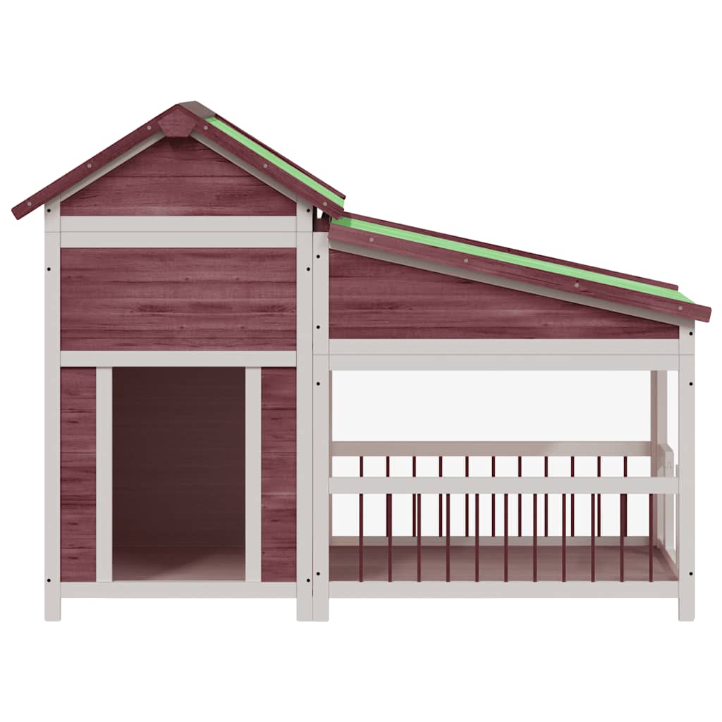Casota para cães 143x60,5x109 cm pinho maciço cor moca