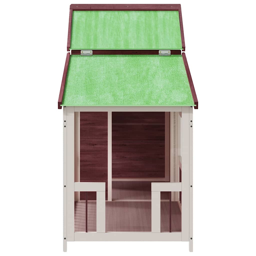 Casota para cães 143x60,5x109 cm pinho maciço cor moca