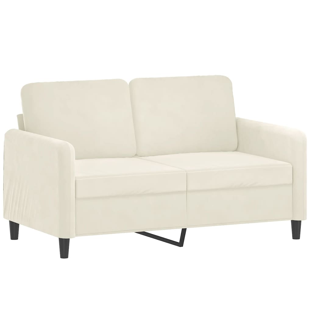 2 Pcs conjunto de sofás veludo cor creme