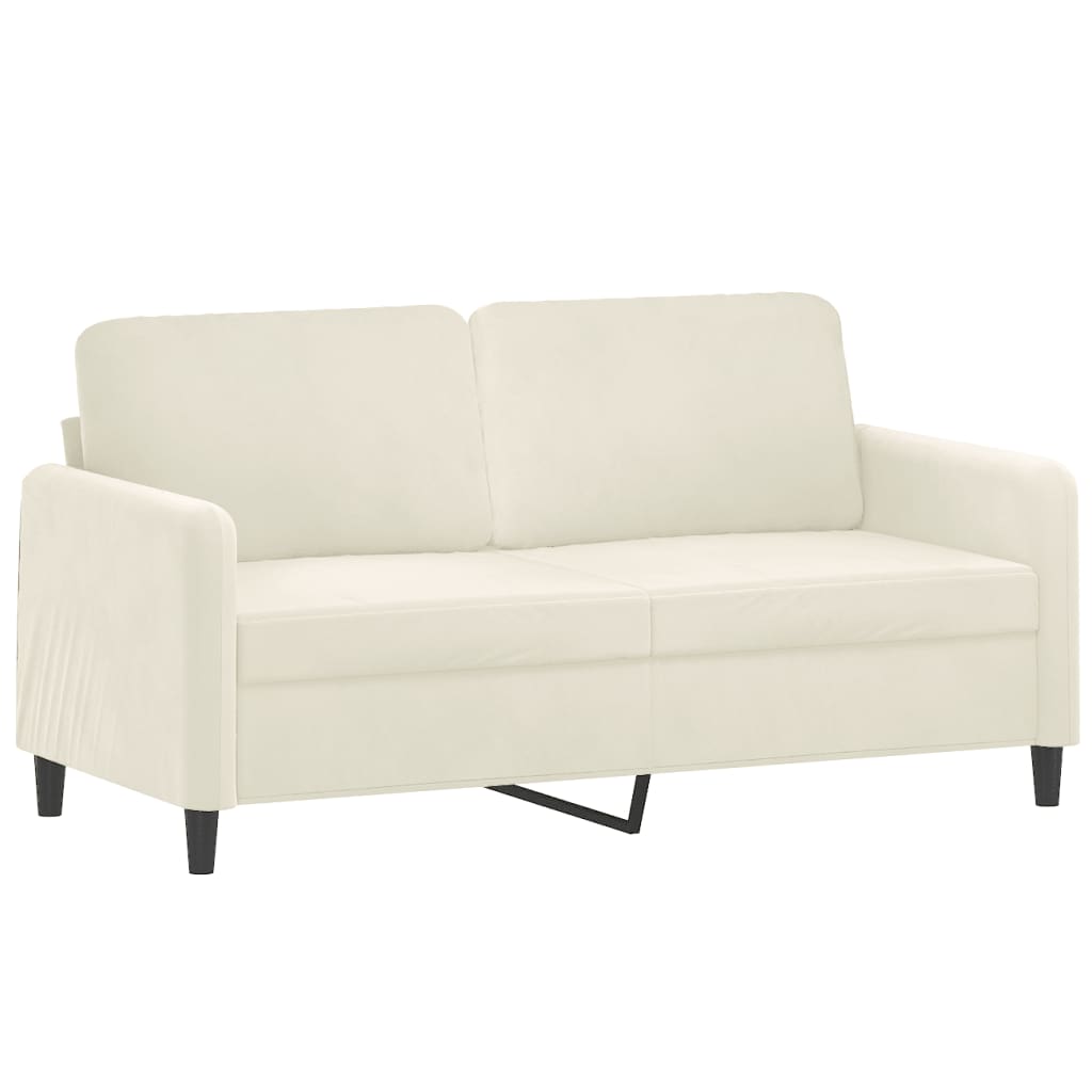 2 Pcs conjunto de sofás veludo cor creme