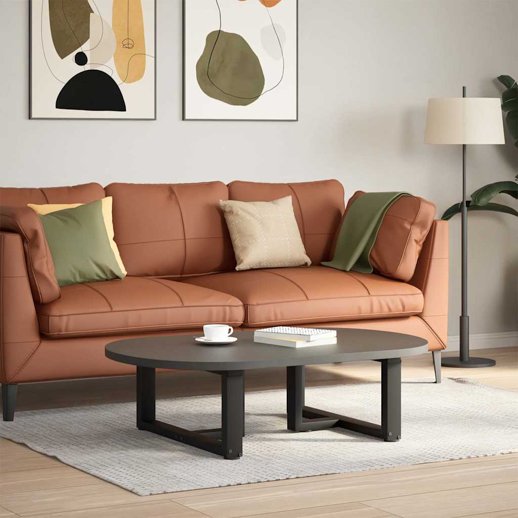 Pés para mesa de centro em forma de t, 2 peças, preto, 60x25x(30-31) cm, aço
