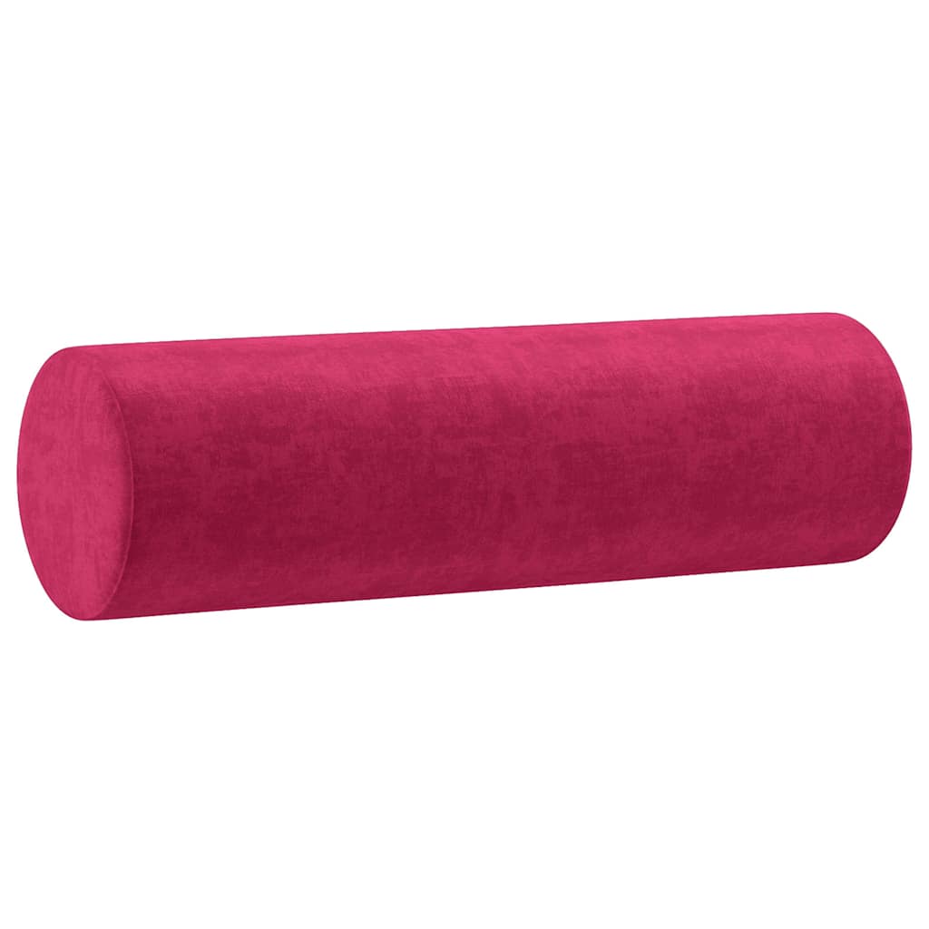 Almofadas decorativas 2 pcs ø15x50 cm veludo vermelho tinto