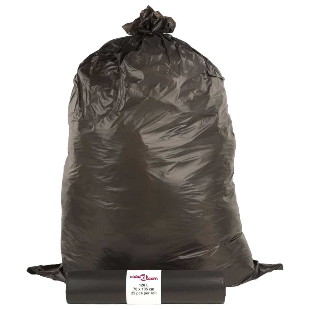 Sacos do lixo 250 pcs 120 l preto