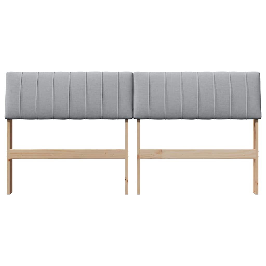 Cabeceira estofada cinzento-claro 150 cm