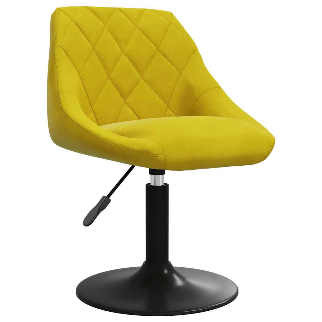 Cadeiras de jantar giratórias 4 pcs veludo amarelo mostarda