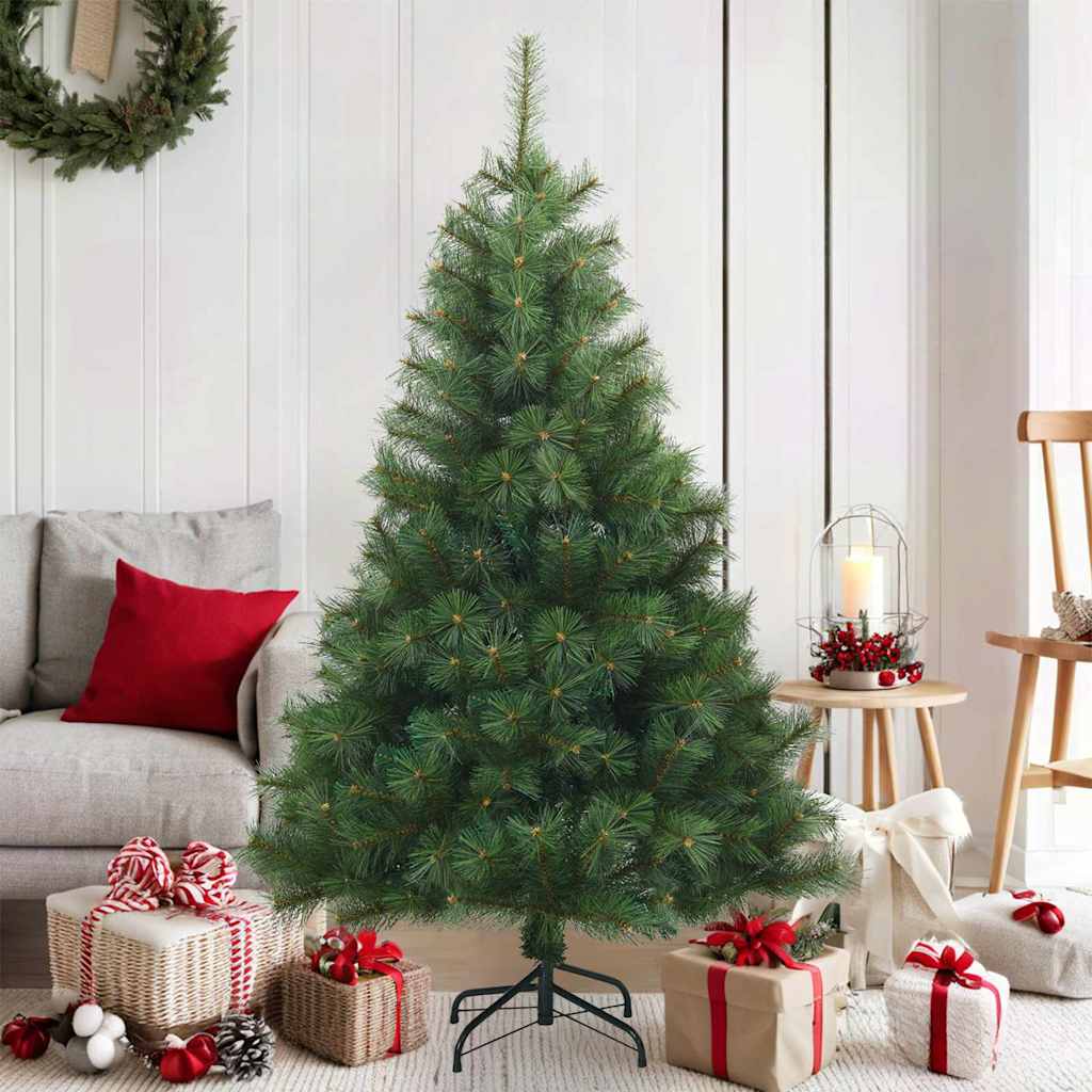 Árvore de natal articulada artificial verde 150 cm PVC, aço