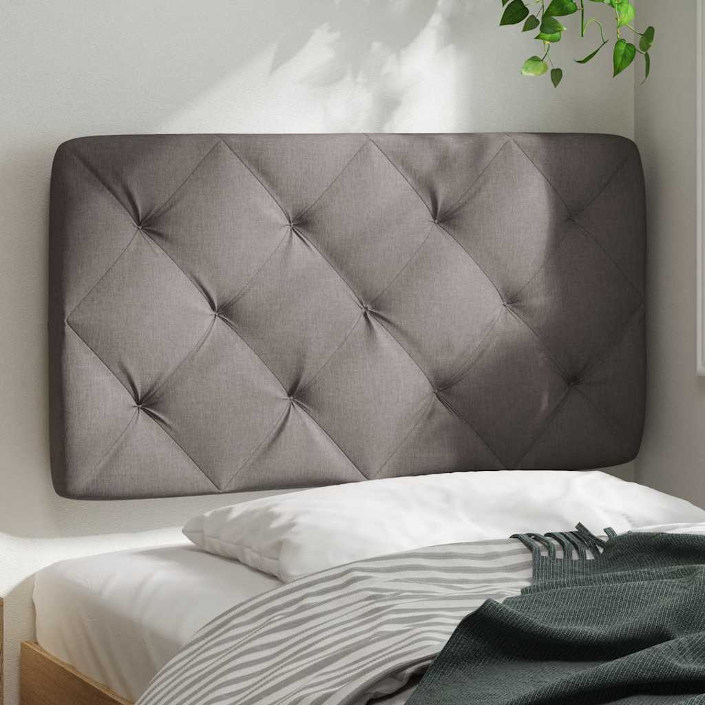 Almofadão de cabeceira 80 cm tecido cinzento-acastanhado