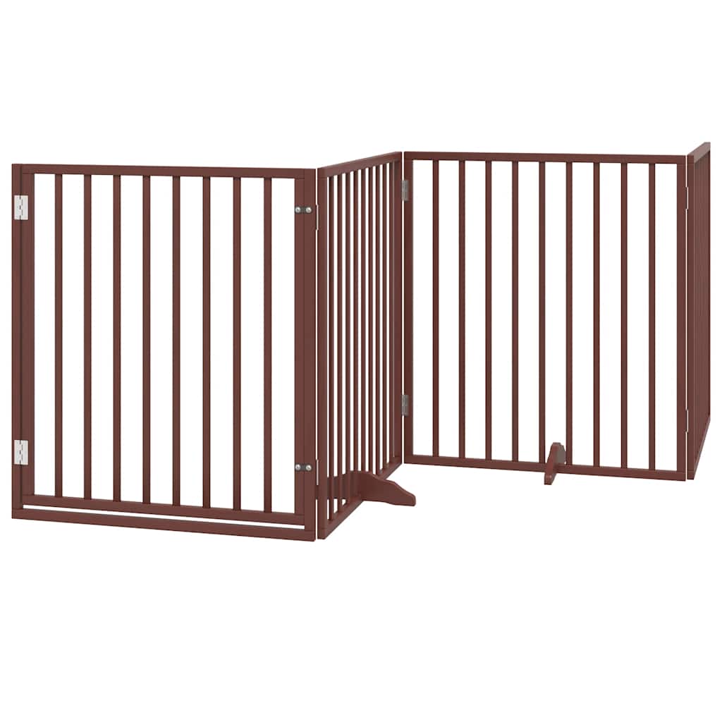 Portão cães c/ porta dobrável 10 painéis 800 cm álamo castanho