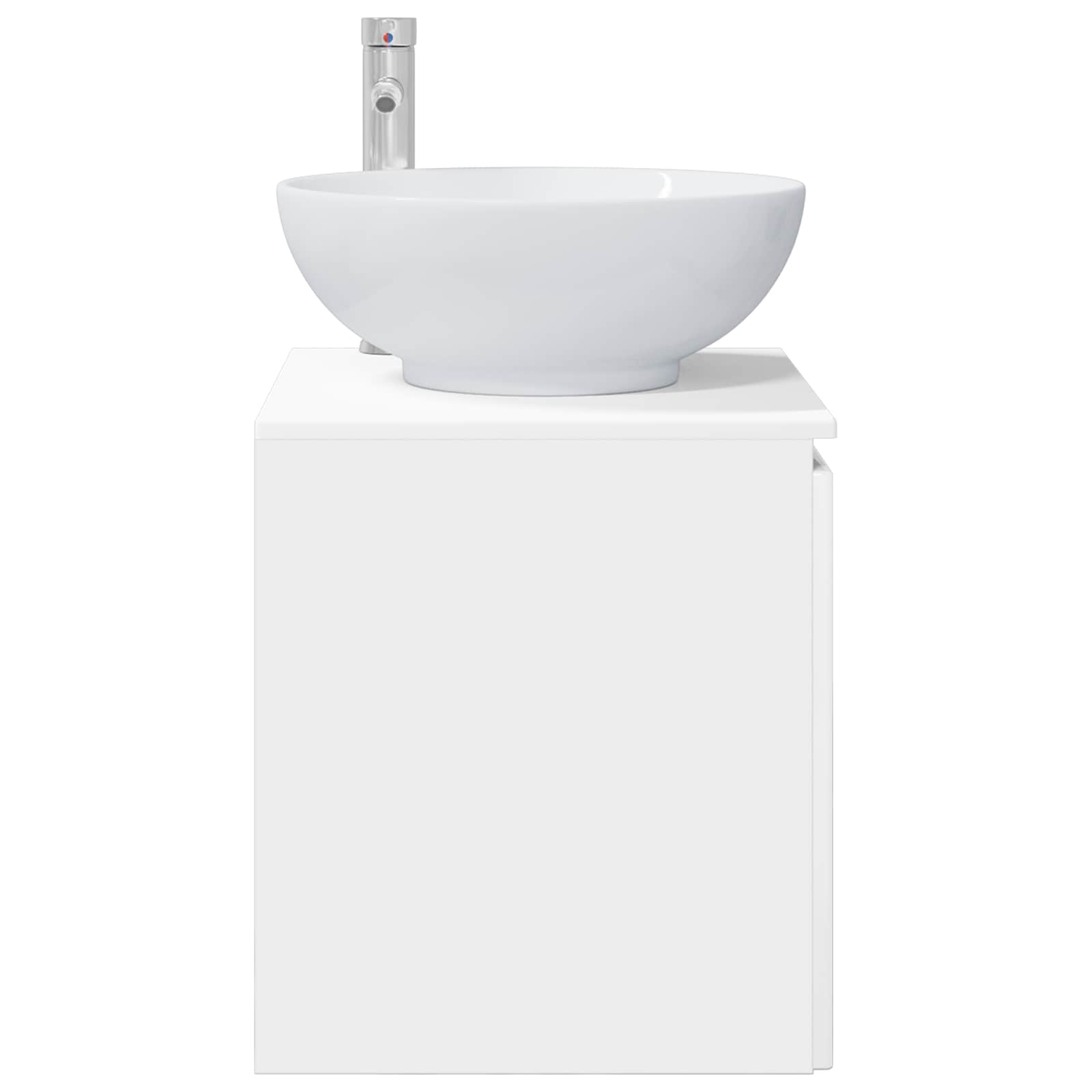 Vaidade com pia suspensa branco brilhante 49,5 x 44,5 x 65 cm