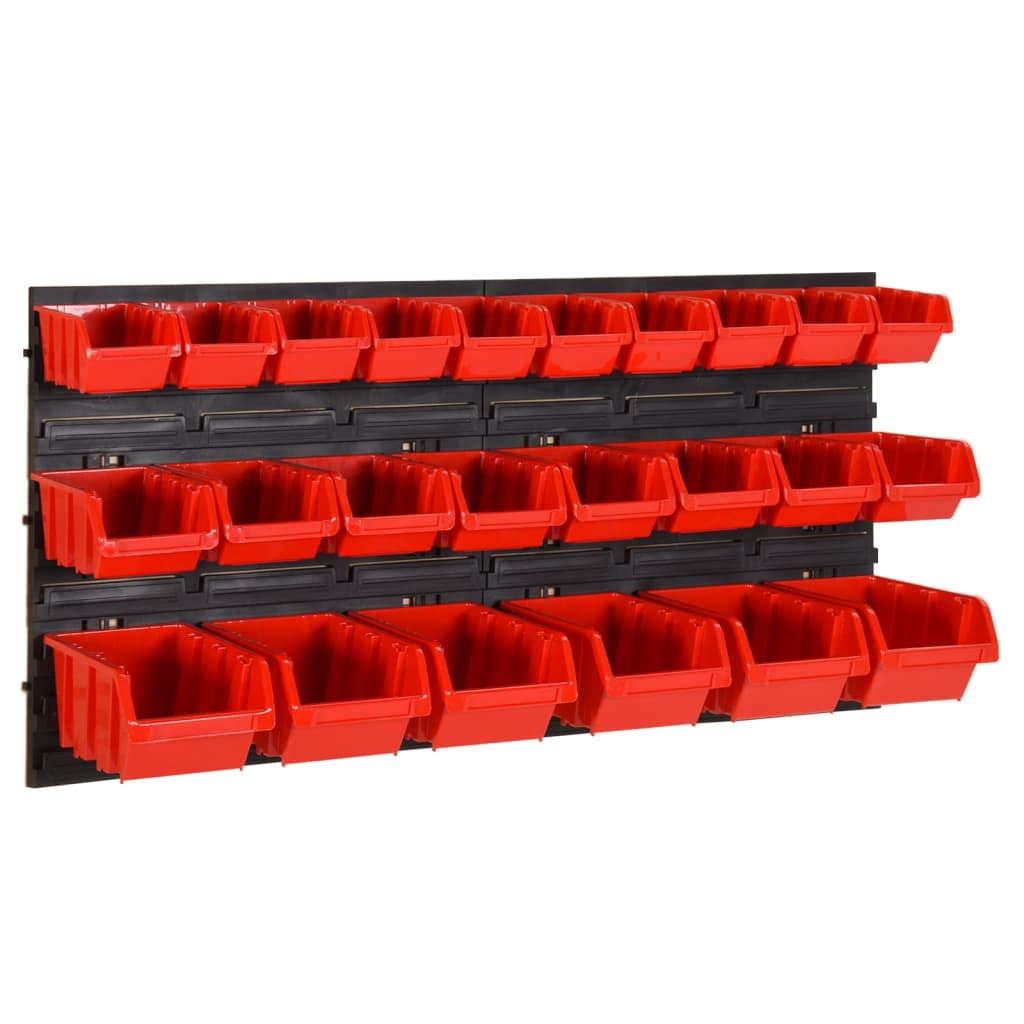 26Pcs conjunto prateleiras de oficina 77x39cm PP vermelho/preto