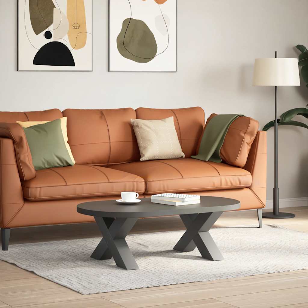Pés para mesa de centro em formato de x, 2 peças, antracite, 50x(30-31) cm, aço