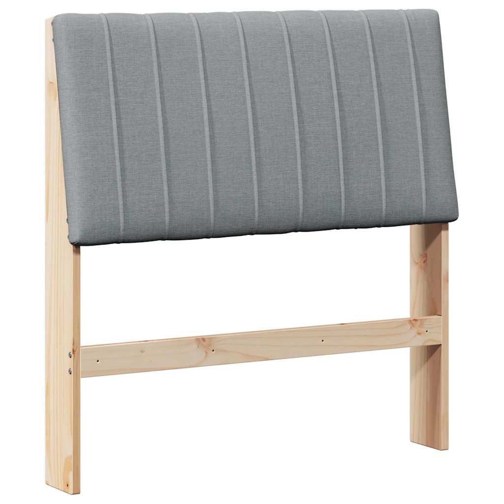 Cabeceira estofada cinzento-claro 90 cm