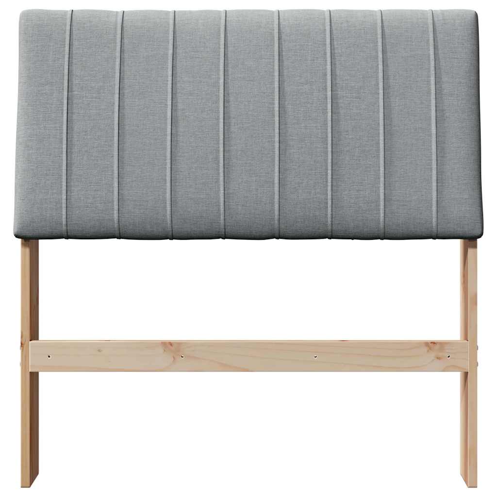Cabeceira estofada cinzento-claro 90 cm