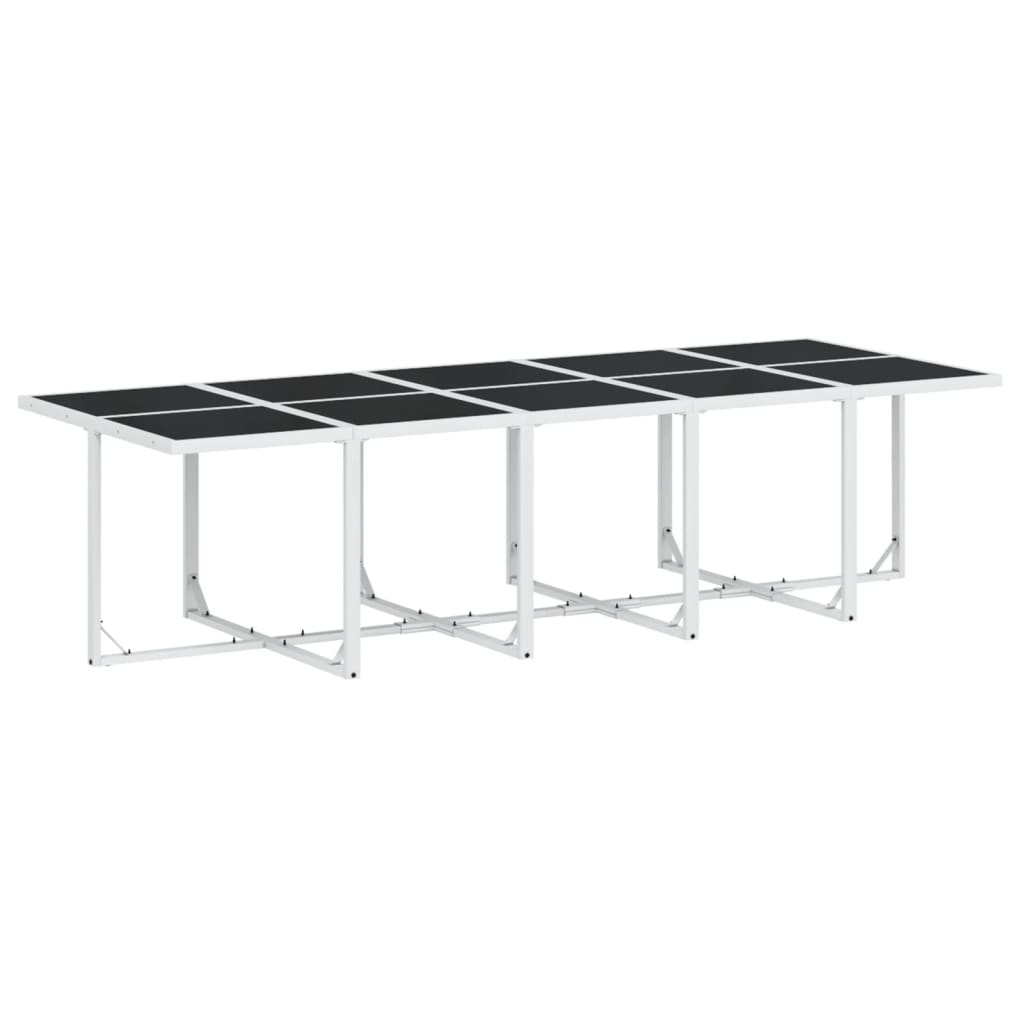 15 Pcs conj. de jantar p/ jardim c/ almofadões textilene branco