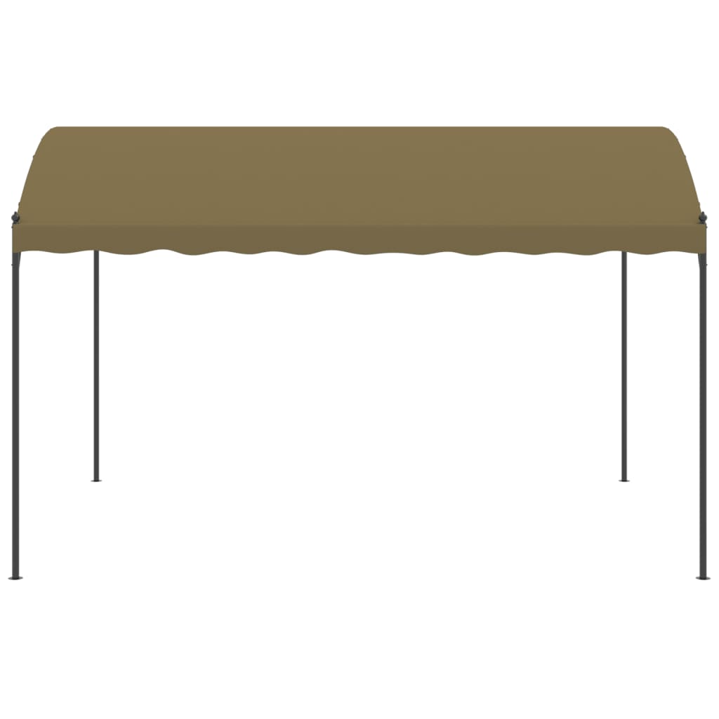 Gazebo 4x3x2,6 m 180 g/m² cinzento-acastanhado