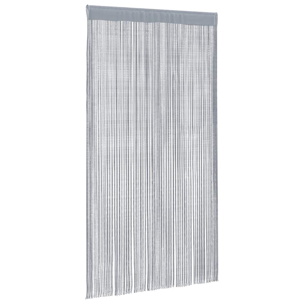 Cortinas de fios 2 pcs 100x250 cm cinzento-claro