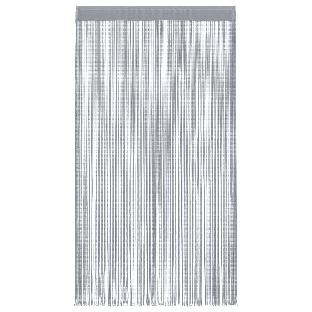 Cortinas de fios 2 pcs 100x250 cm cinzento-claro