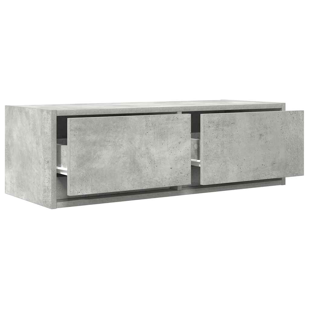 Móveis de TV 2pcs 80x31x25,5cm madeira processada cinza cimento