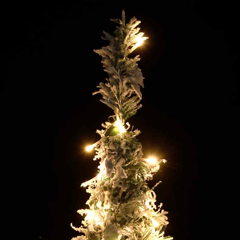 Árvore de natal artificial pop-up c/ 100 luzes LED e neve 150cm