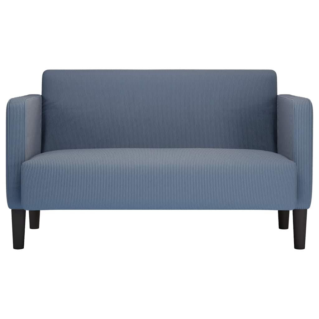 Sofá-luvas 109 cm tecido corduroy azul