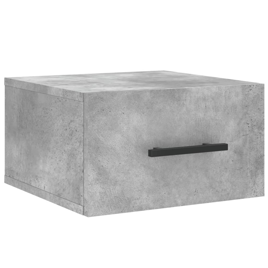 Mesa cabeceira montagem na parede 35x35x20 cm cinzento cimento