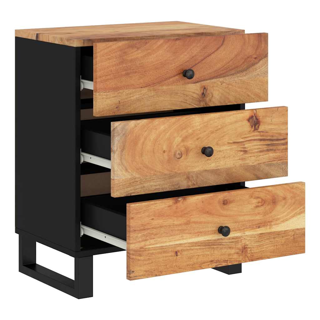 Mesa de cabeceira 50x33x62 cm acácia maciça/derivados madeira