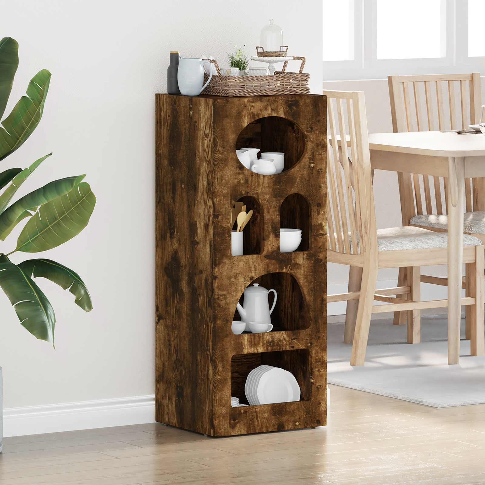 Buffet elst carvalho defumado 40 x 35 x 100,5 cm