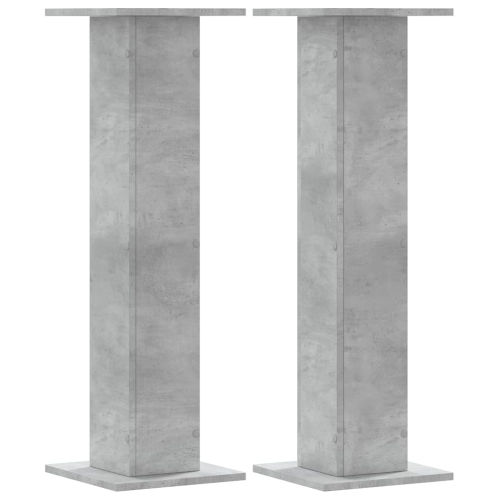 Suportes de colunas 2 pcs derivados de madeira cinzento cimento