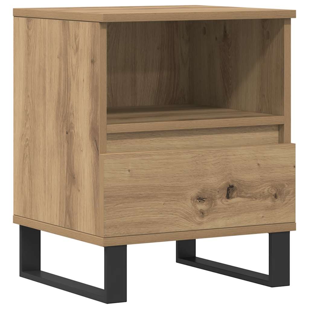 Mesa cabeceira 40x35x50 cm derivados madeira carvalho artisiano