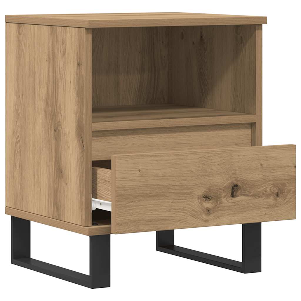 Mesa cabeceira 40x35x50 cm derivados madeira carvalho artisiano