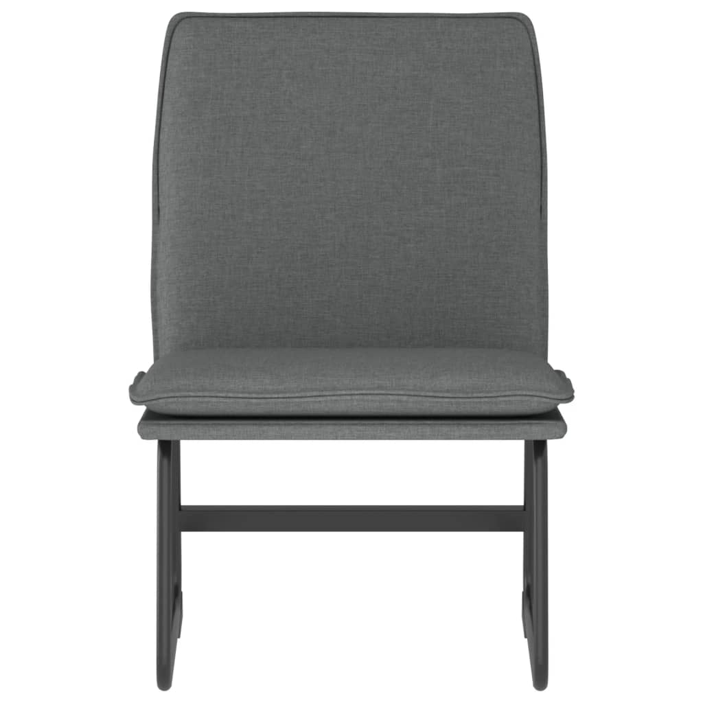 Cadeira lounge 52x75x76 cm tecido cinzento-escuro